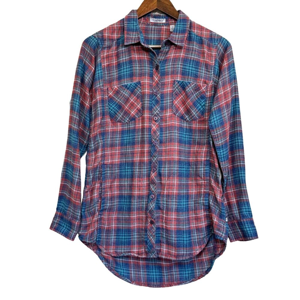 Toad & Co Cairn Long Sleeve Shirt Womens S Plaid Outdoor Gorpcore Cabincore Cozy
